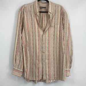 Vintage Sport Missoni Mens Multicolor Button Down Long Sleeve Shirt